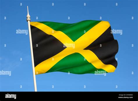 La bandera nacional de Jamaica Fotografía de stock - Alamy