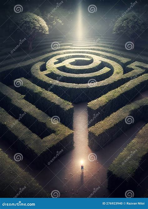 Path Showing the Way Out of the Labyrinth Stock Illustration ...