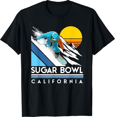 Amazon.com: Sugar Bowl California Retro Snowboard T-Shirt : Clothing ...