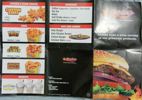 Hardee's Menu - Restaurants Uncut