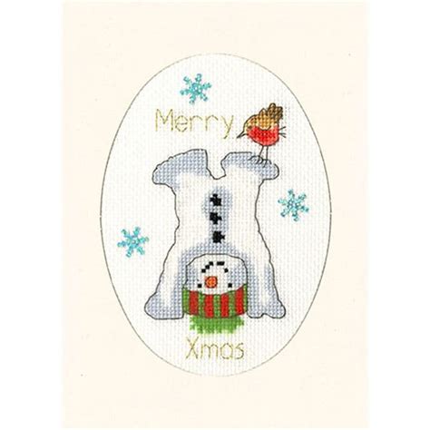 Bothy Threads Christmas Card XMAS37 Frosty Fun - JK's Cross Stitch Supplies