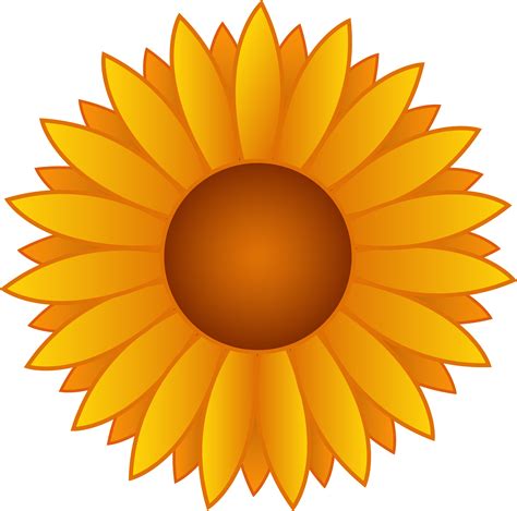 Yellow Sunflower Vector Art - Free Clip Art