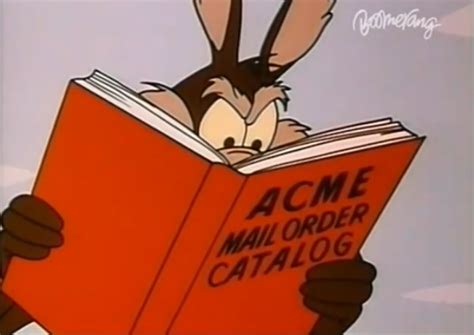 Acme Co. catalog | Coyote, Merrie melodies, Looney tunes characters