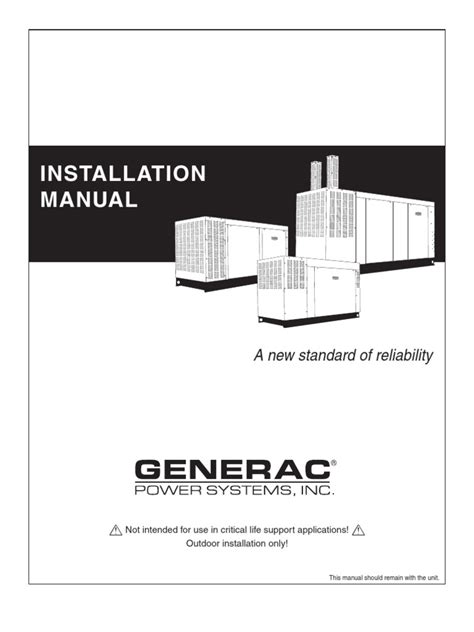 Generac Installation Manual | Battery (Electricity) | Switch