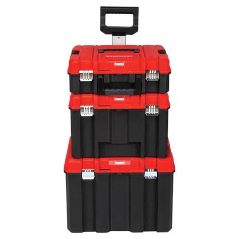 CRAFTSMAN VERSASTACK System 21-in Black Plastic Wheeled Lockable Tool ...