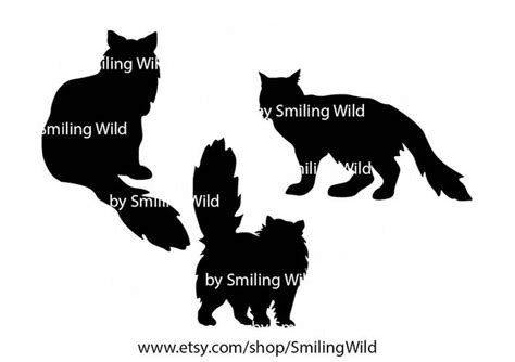 Ragdoll Cat Svg Clipart Vector Graphic Art Silhouette Ragdoll - Etsy Canada