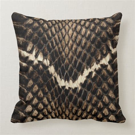 Faux Cobra Snake Skin Throw Pillow | Zazzle.com