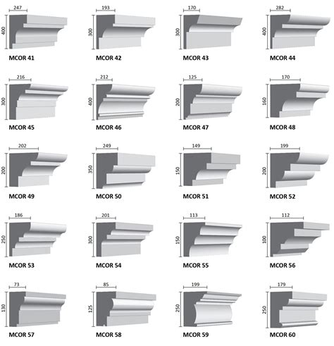 cornice profiles - Google Search | Cornice design, False ceiling, False ...