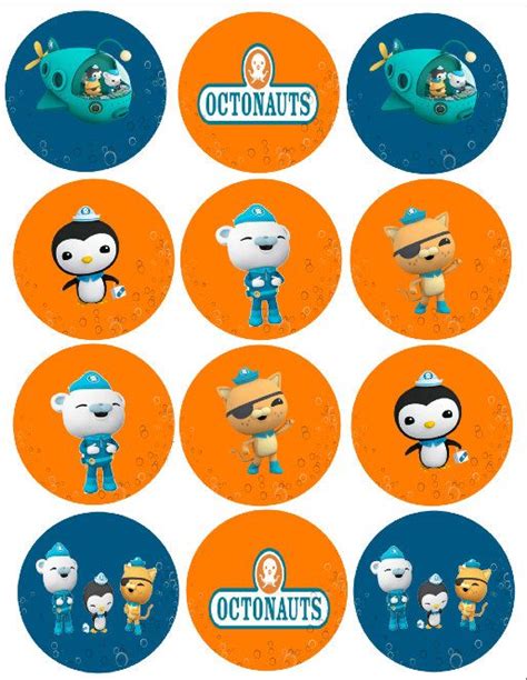 Octonauts sticker or cupcake topper Digital file by ECcreation ...