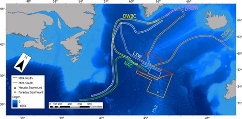 Location of Charlie-Gibbs Fracture Zone (CGFZ), the Hecate and Faraday ...