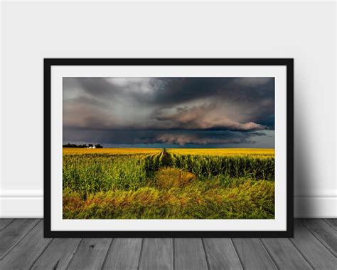 Iowa Landscape Photography Print, Scenic Storm Clouds and Midwest ...