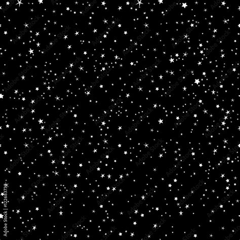 Space background, night sky and stars black and white seamless vector ...