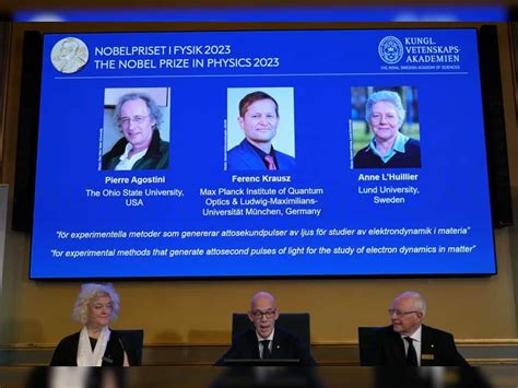 Nobel Prize 2023: 3 scientists win prize in physics for work on electrons in atoms during split ...