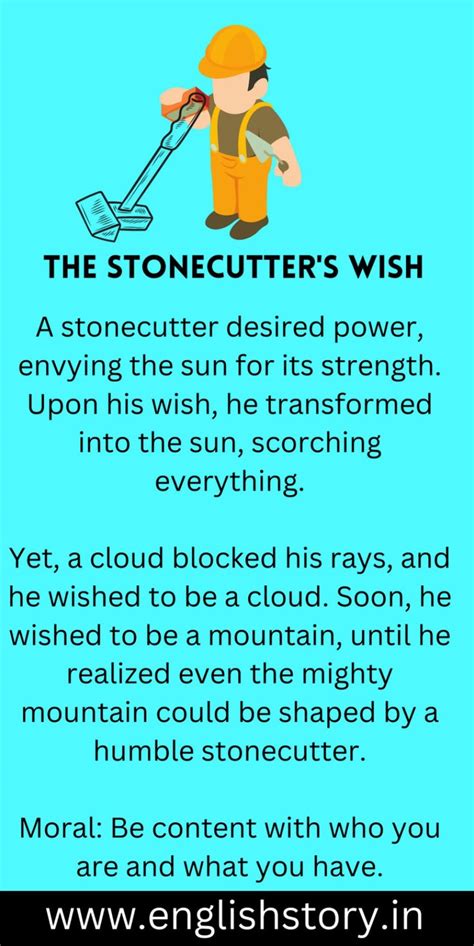 The Stonecutter's Wish | Stories with moral lessons, Short stories for kids, Moral stories