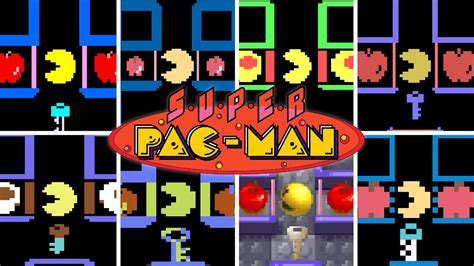 Super Pac-Man - Versions Comparison - Arcade, PV-2000, Sord M5, Atari 8 ...