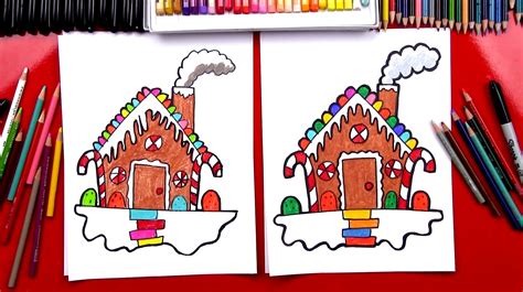 How To Draw A Christmas House Easy - Draw easy