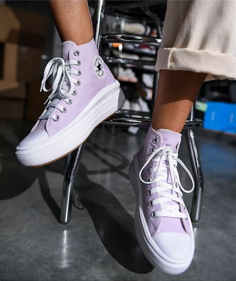 Converse Chuck Taylor All Star Move Pale Purple High Top Platform Shoes ...