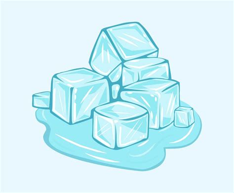 Sketchy Ice Cubes Vector Vector Art & Graphics | freevector.com