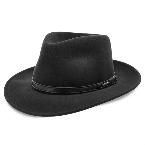 Stetson Cruiser Crushable Wool Felt Fedora Hat - TWCRUR Felt Fedora ...