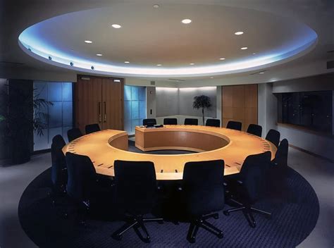 Custom Round Boardroom Table - Ambience Doré