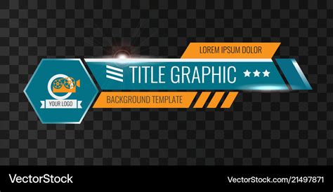 Video headline title or lower third template Vector Image