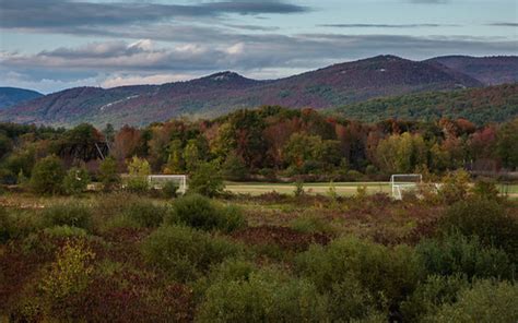 Soccer field surrounded by fall foliage, Conway, New Hamps… | Flickr