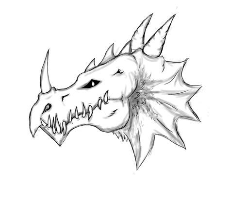 Dragon Skull - Sketch by StixTrix on DeviantArt