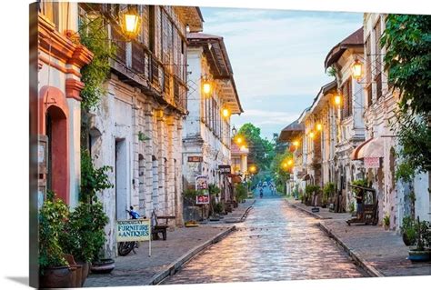 Calle Crisologo At Dawn, Vigan City, Ilocos Sur, Ilocos Region ...