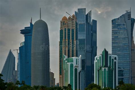 Doha Skyline, Doha Qatar from the Hotel Park Afternoon Shot Editorial Stock Image - Image of ...