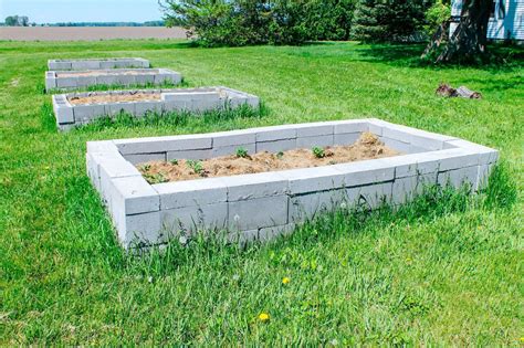 How To Build A Raised Garden Bed Using Concrete Blocks | Fasci Garden