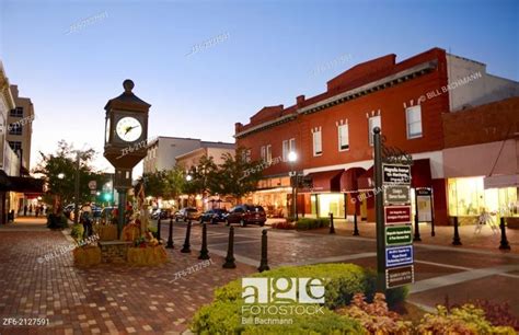 Sanford Florida historic district of 1st street in an old town in ...