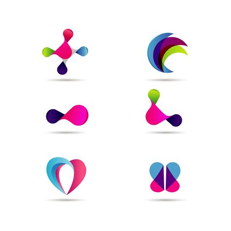 Colorful Creative Digital Dynamic Logo Design Set 602685 Vector Art at Vecteezy