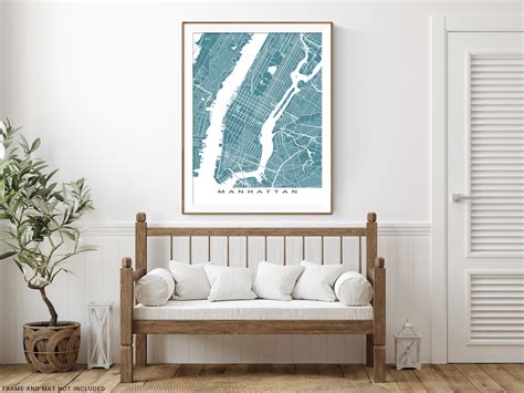 Manhattan Map NYC, New York City Street Print and Poster Maps — Maps As Art