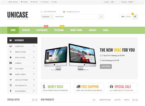 Product Sale Website Template | TUTORE.ORG - Master of Documents