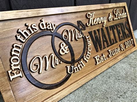 Personalized Wooden Wedding Signs