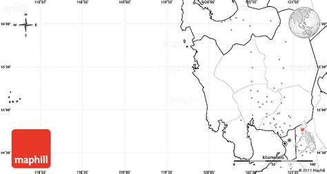 Blank Simple Map of Region 3, no labels