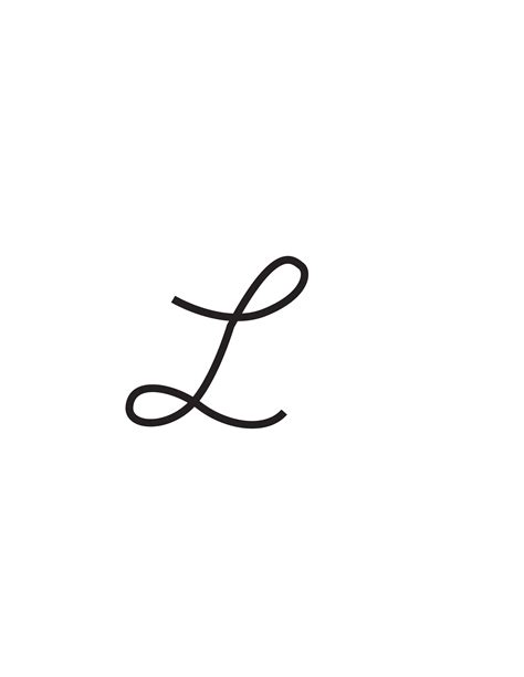 Printable Cursive Letter L