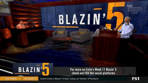 Blazing 5: Colin Cowherd Week 11 NFL Picks 2020 On Fox Sports