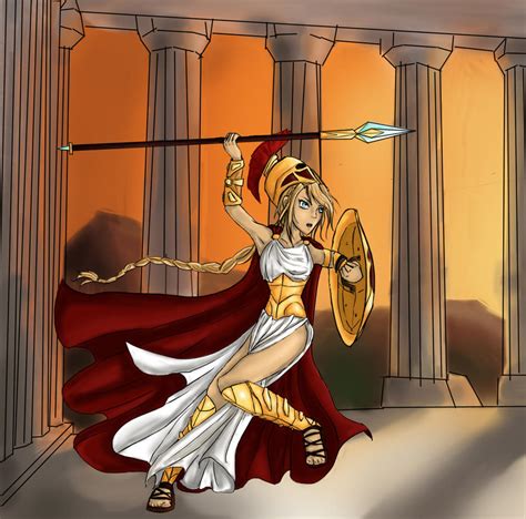 Athena, Goddess of war by ScarletThief on DeviantArt