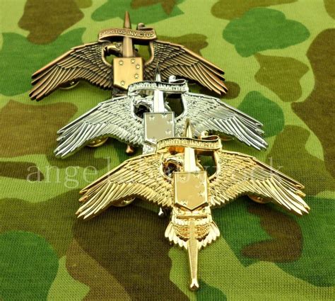 WW2 THREE COLORS US MARINE RAIDER INSIGNIA USMC MARSOC BADGE PIN ...