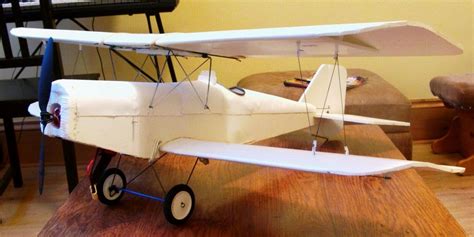 SE5A biplane 940mm wingspan RC scratch build in heavy foam board ...