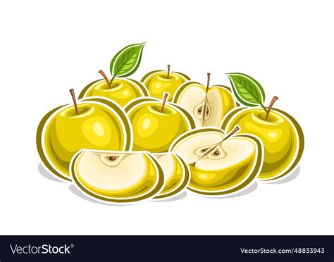 Logo for yellow apples Royalty Free Vector Image