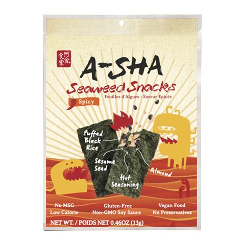 Seaweed Snacks - spicy flavor (pack of 1) | A-Sha Foods USA