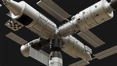 Tiangong Space Station 3D model | CGTrader