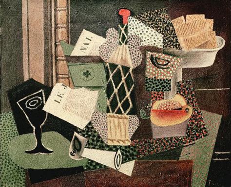 Pablo Picasso - Still Life with Bottle of Rum, 1914 Art Picasso ...