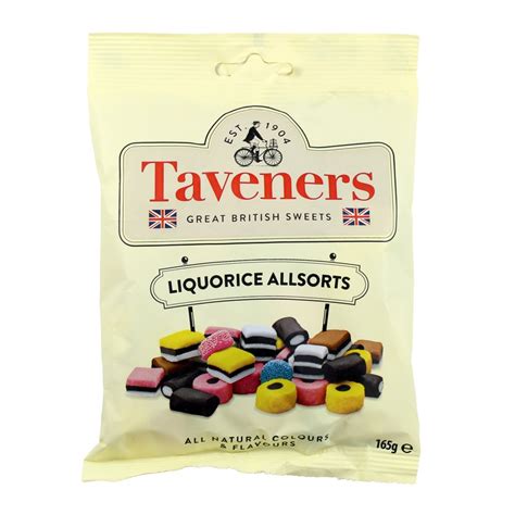 Taveners Liquorice Allsorts 165g - Red Dot