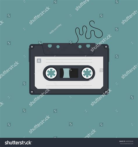 Compact Cassette Flat Vector Illustration Stock Vector (Royalty Free ...