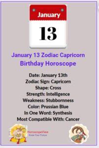 January 13 Zodiac Sign Personality (Capricorn)