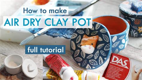 Air Dry Clay | HOW TO MAKE A TRINKET POT & ILLUSTRATE IT - YouTube