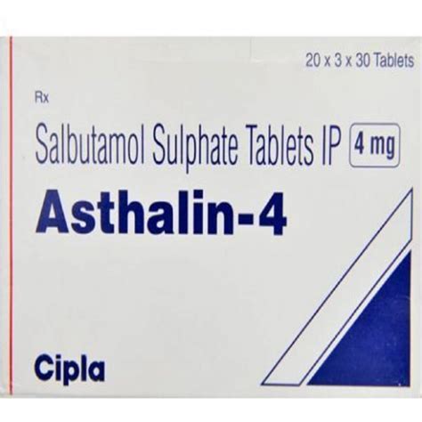 Salbutamol 4mg Tablet, 10 Tablets - Asset Pharmacy